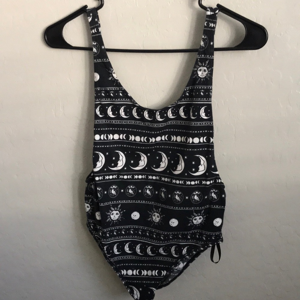 Sun and Moon Motif Bodysuit
